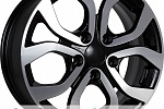 КиК КС704 6x16 5*114.3 ET50 d67.1  Nissan Terrano Алмаз черный