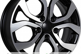 КиК КС704 6x16 5*114.3 ET50 d67.1  Nissan Terrano Алмаз черный